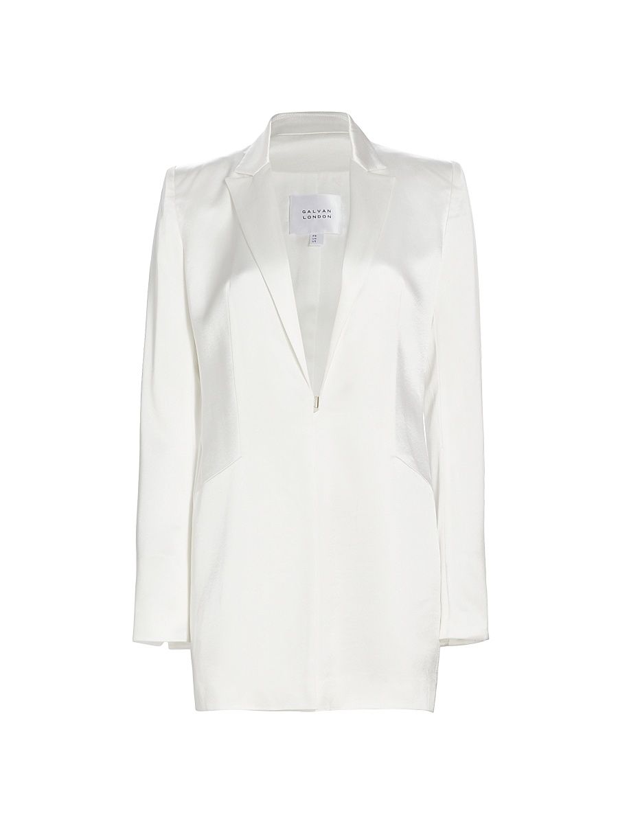 Women's Leith Satin Bridal Blazer Dress - Off White - Size 6