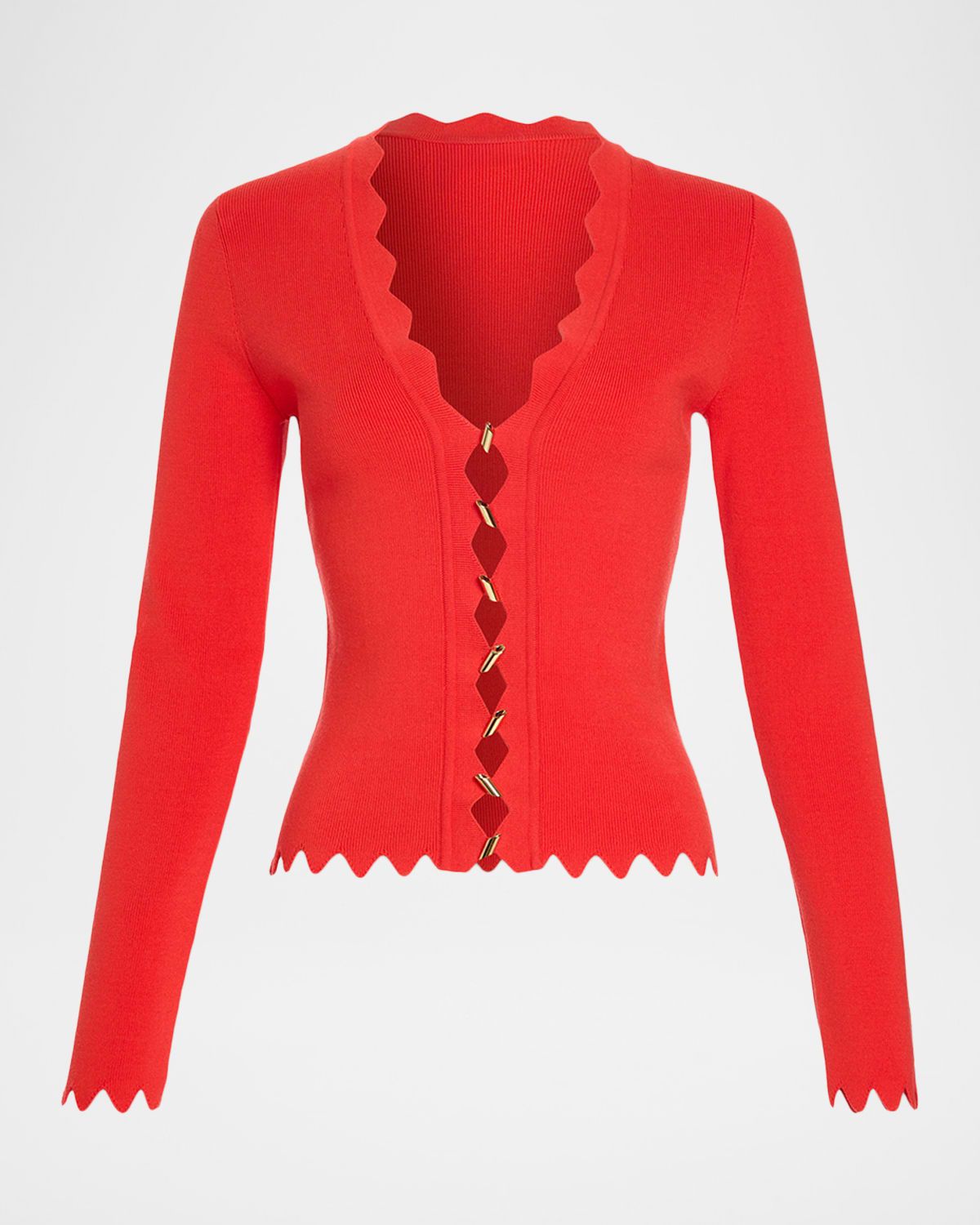 Emma Ribbed Knit V-Neck Cardigan