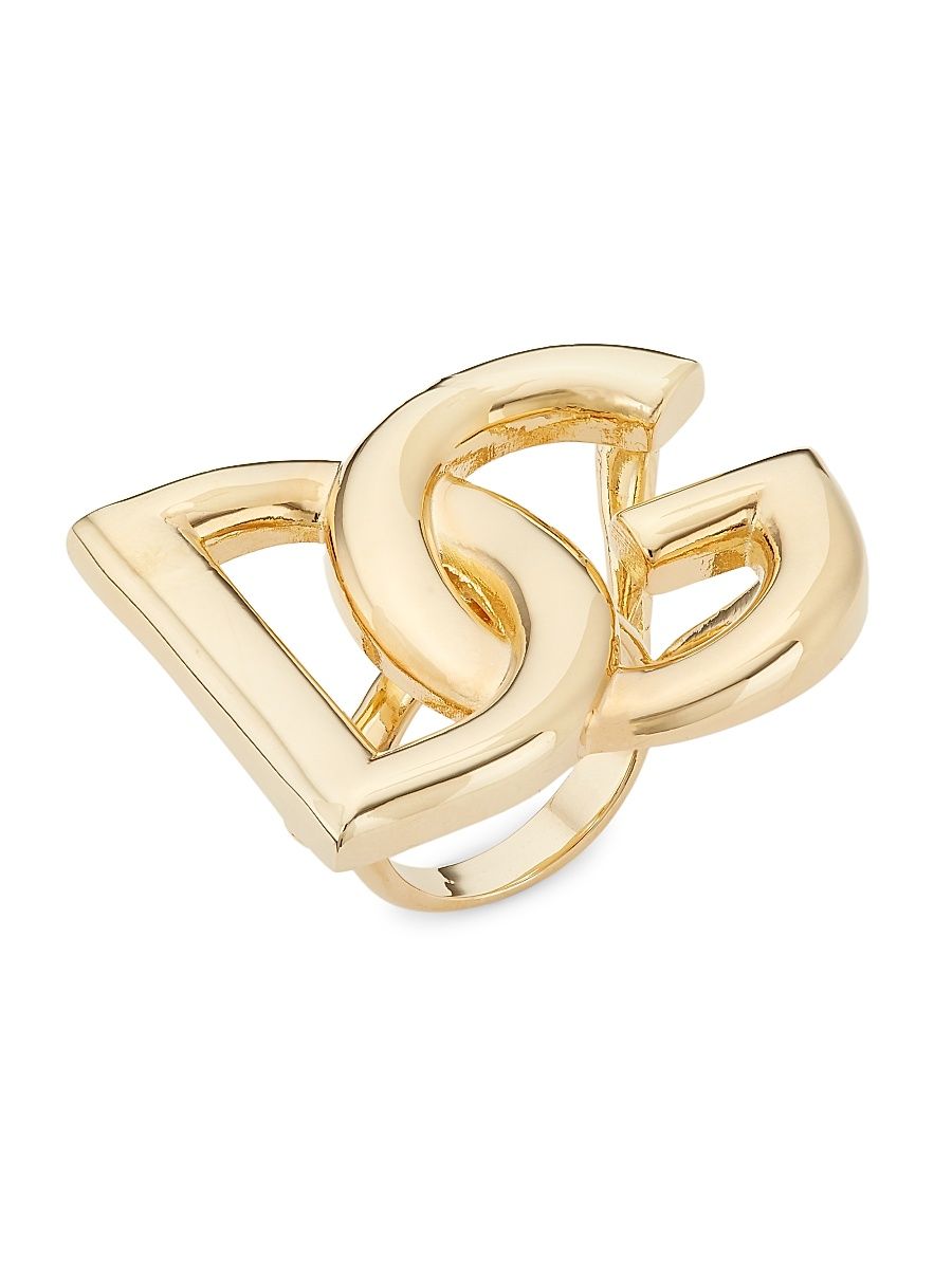 Women's Goldtone Monogram Ring - Gold - Size 4.5