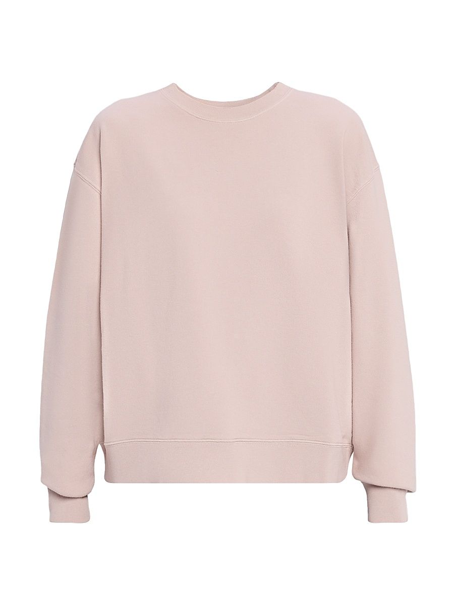 Women's Reverse-Logo Oversized Sweatshirt - Pink - Size XXS