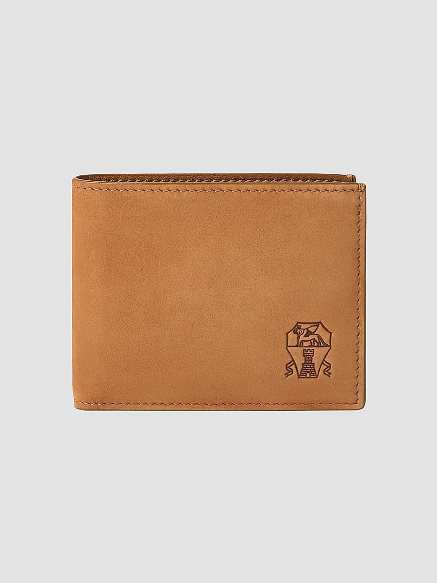Men's Nubuck Wallet - Cognac