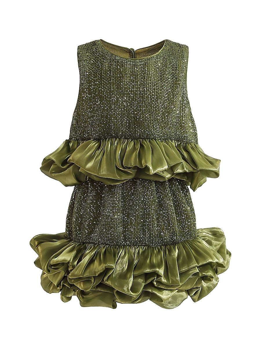 Little Girl's & Girl's Evadelle Skirt Set - Green - Size 5
