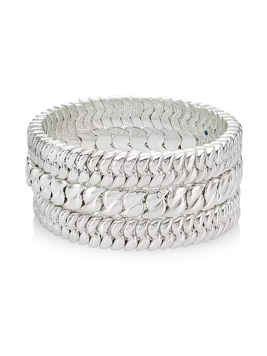 Women's The Super Silver Set Of 3 Stretch Bracelets - Silver