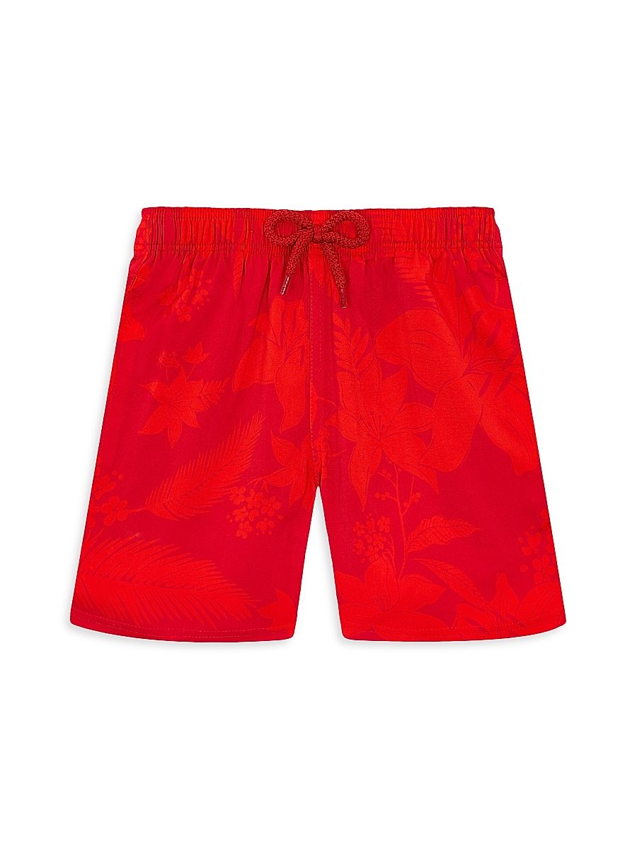 Baby Boy's, Little Boy's & Boy's Flower Power Swim Shorts - Lipstick - Size 14
