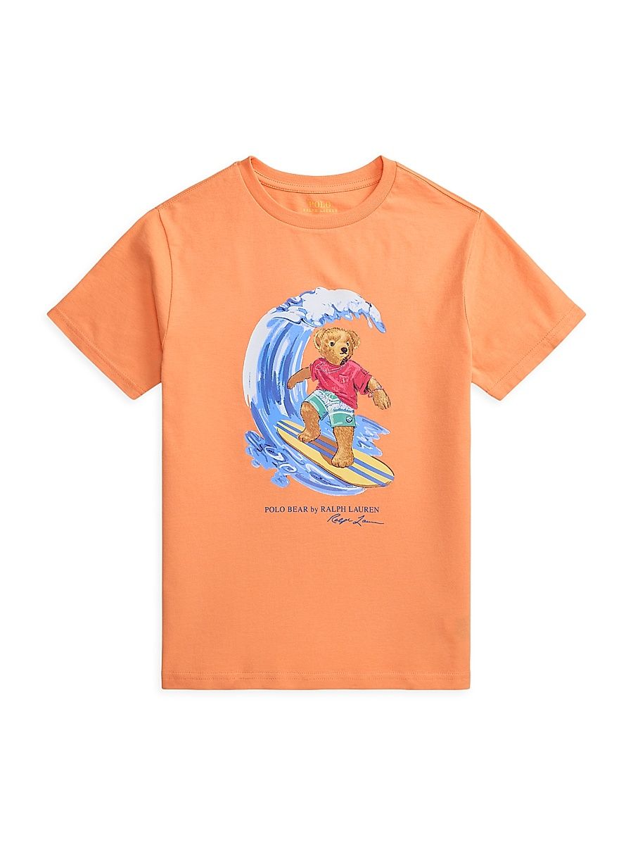 Little Boy's & Boy's Surf Polo Bear Jersey T-Shirt - Poppy - Size 4