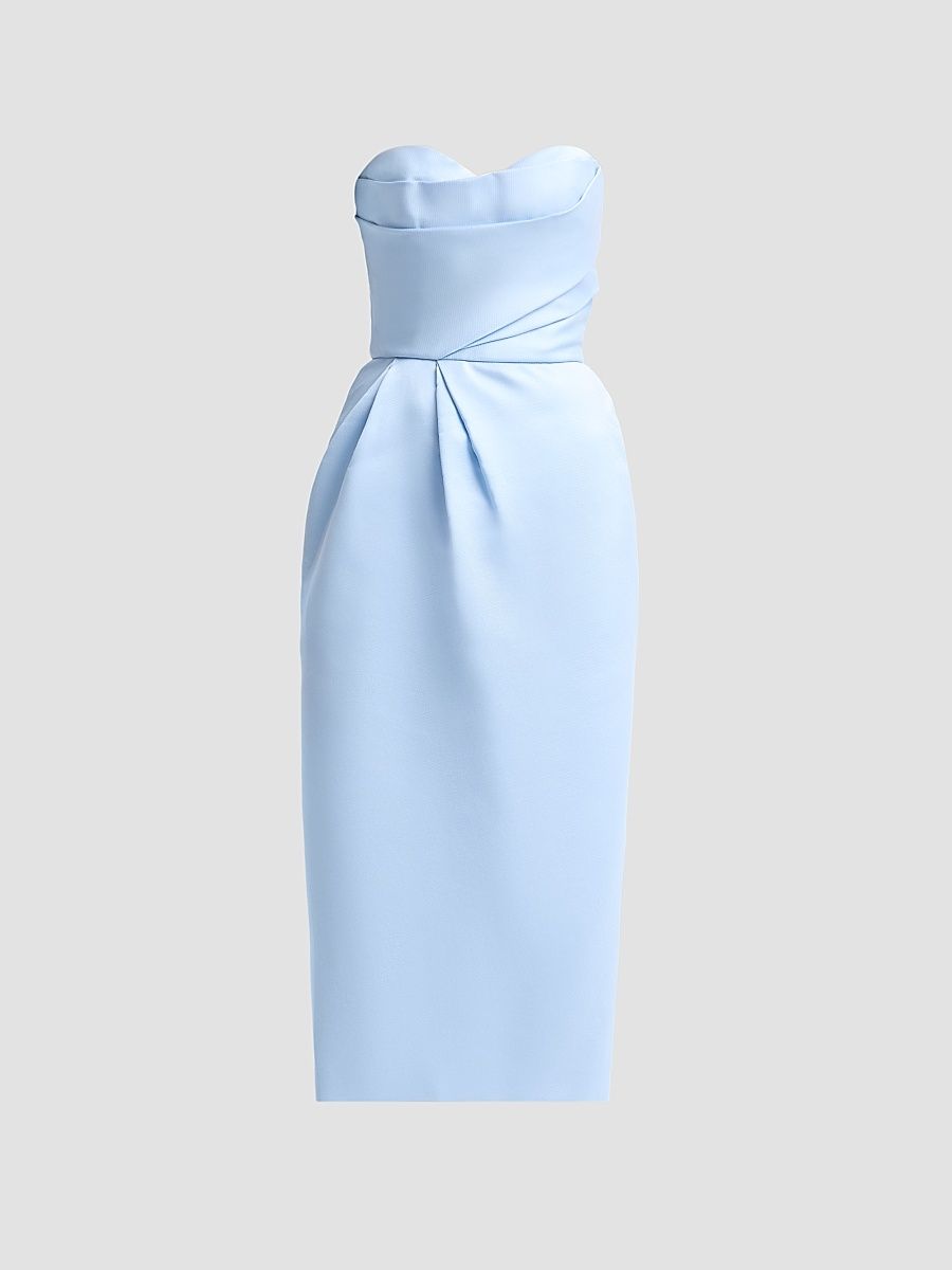 Women's Strapless Draped Cocktail Dress - Breeze - Size 10