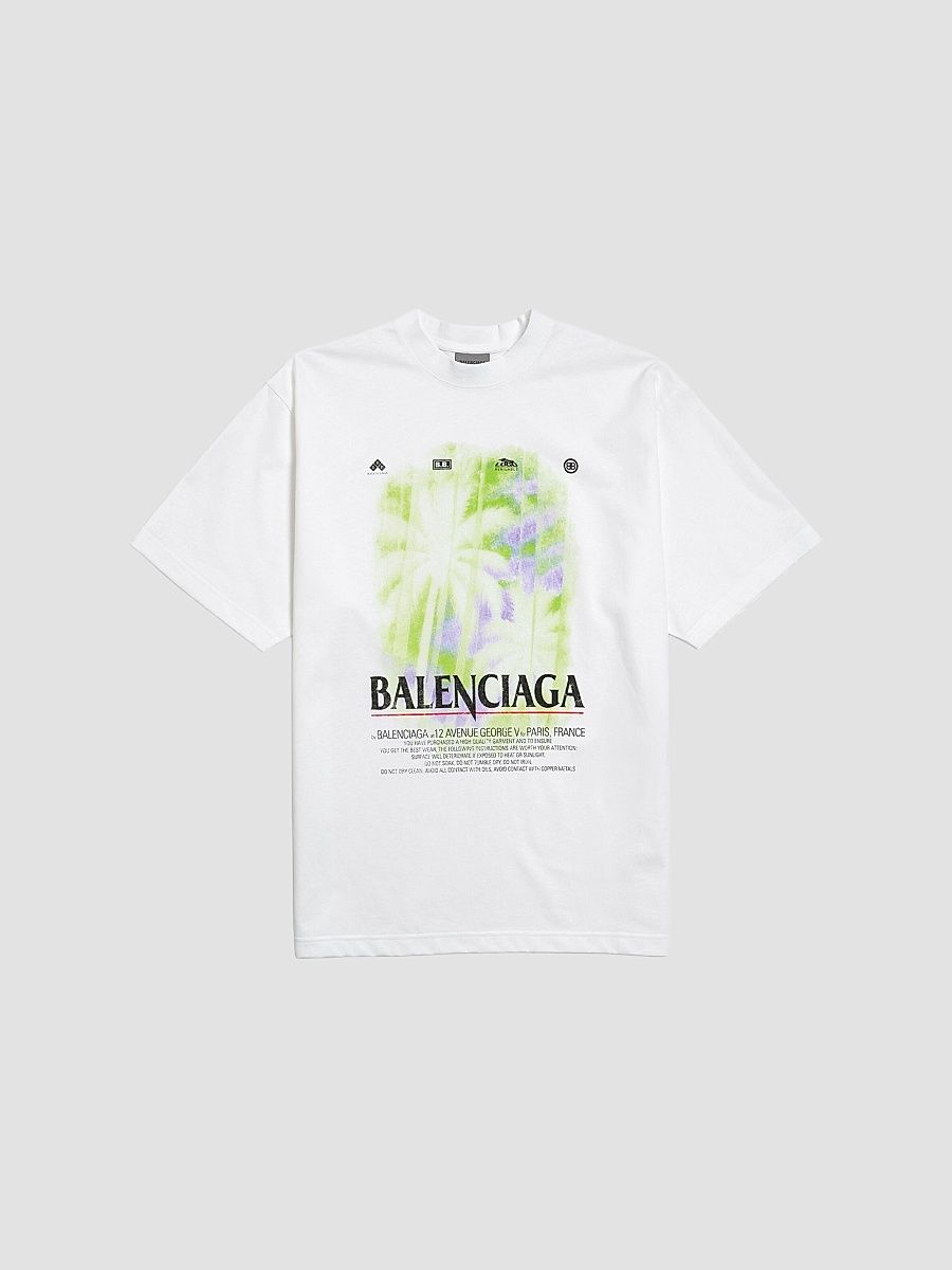 Balenciaga Women's The Window Medium Fit T-Shirt - White - Size XXL