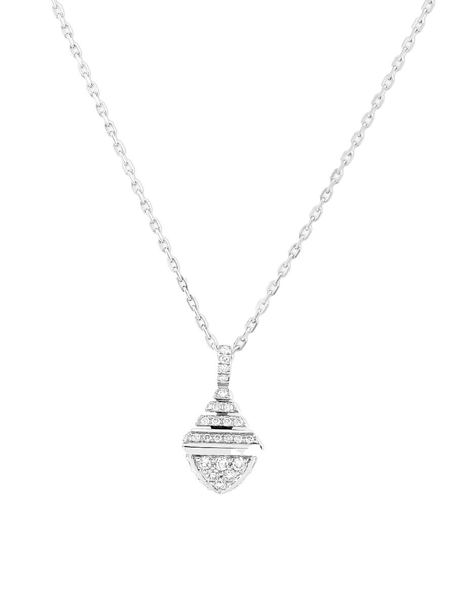Women's 18K White Gold & Diamond Pendant Necklace - White Gold