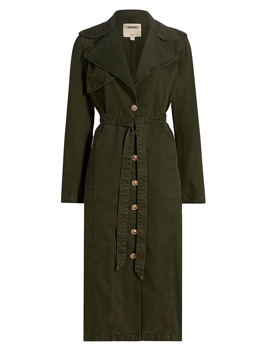 Women's Zavia Denim Trench Coat - Picholine - Size Medium