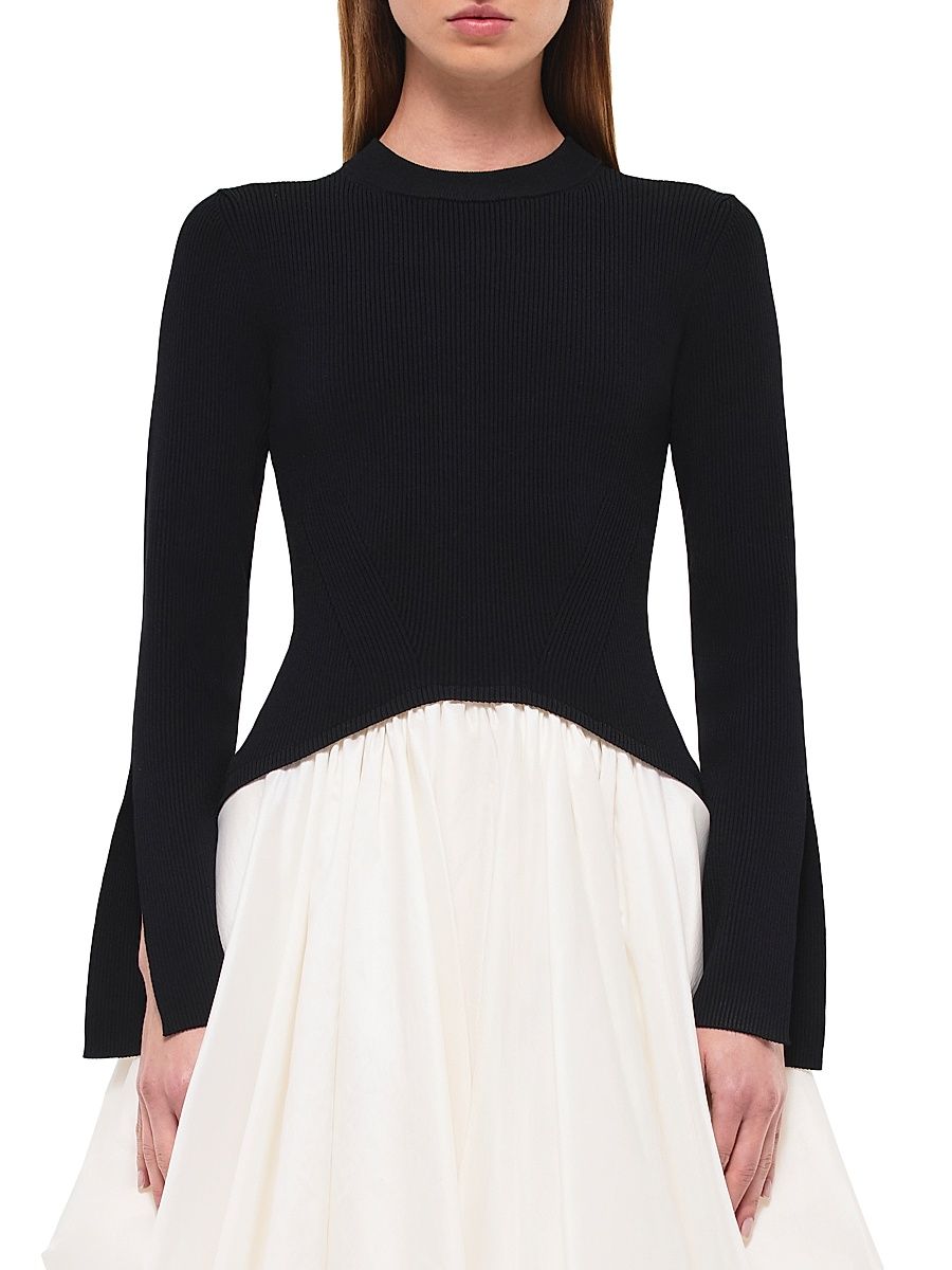 Women's Kenlie Colorblocked Fit & Flare Midi-Dress - Black Multi - Size Small