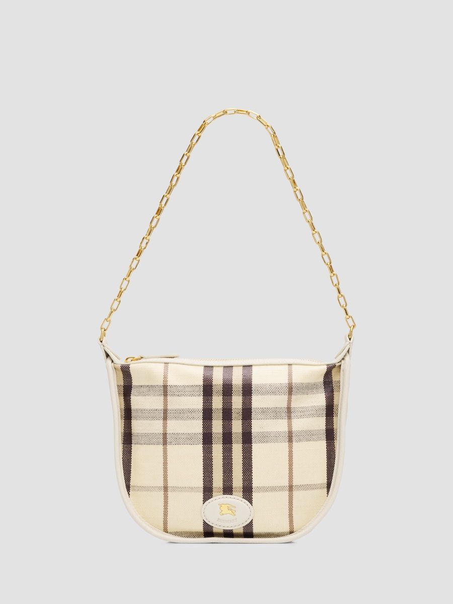 Burberry Women's Check Shoulder Bag - Light Beige