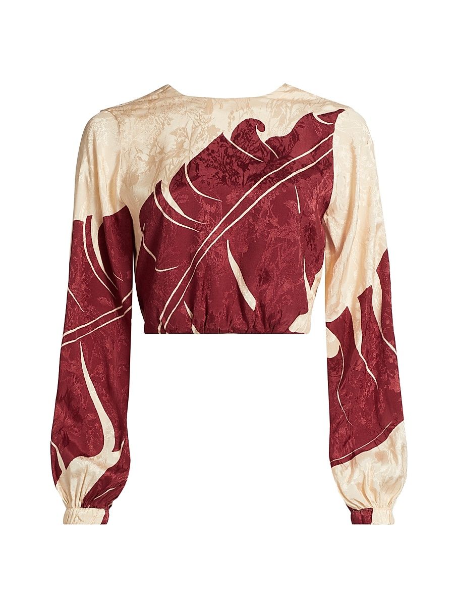 Women's Afterwork Crop Top - Ecru Red - Size 12