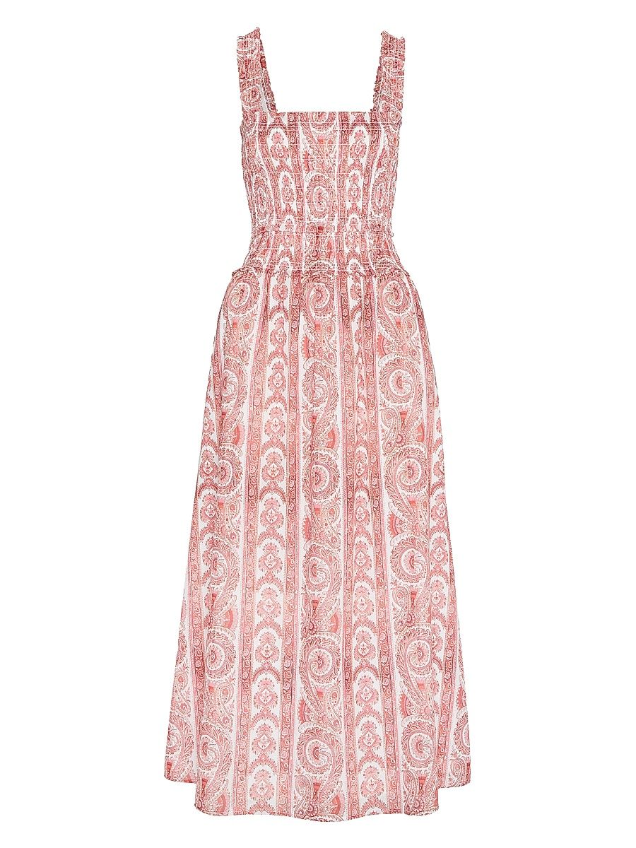 Women's The Azalea Maxi Nap Dress - Coral Corsica Paisley - Size XXL