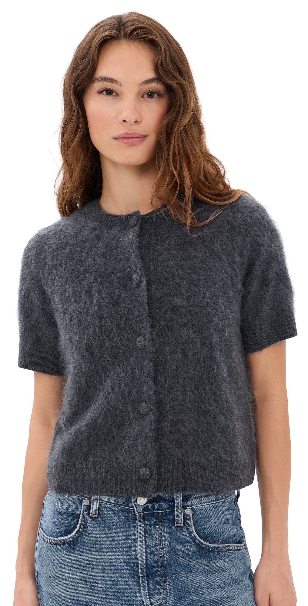 RAILS Roman Wool Cashmere Blend Cardigan Charcoal XS