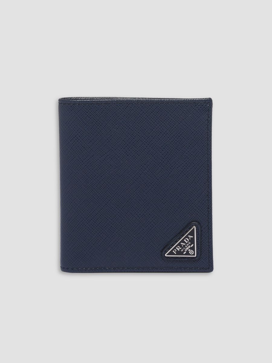 Prada Men's Saffiano Leather Wallet - Dark Blue