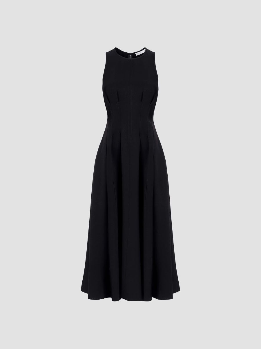 Proenza Schouler White Label Women's Bronwyn Pleated Midi Dress - Black - Size 14