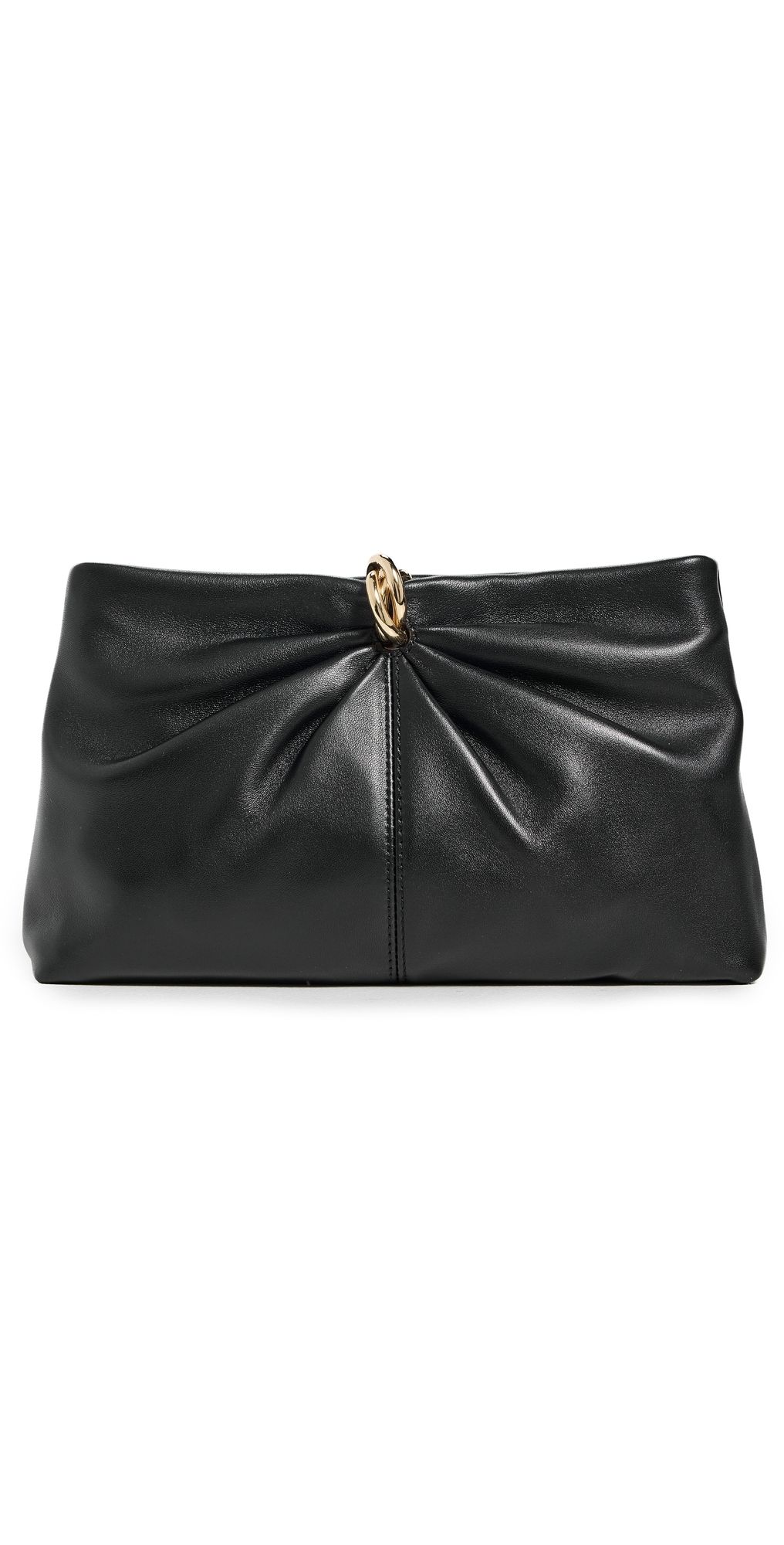 Loeffler Randall Corrine Gathered Multi Ring Clutch Black One Size