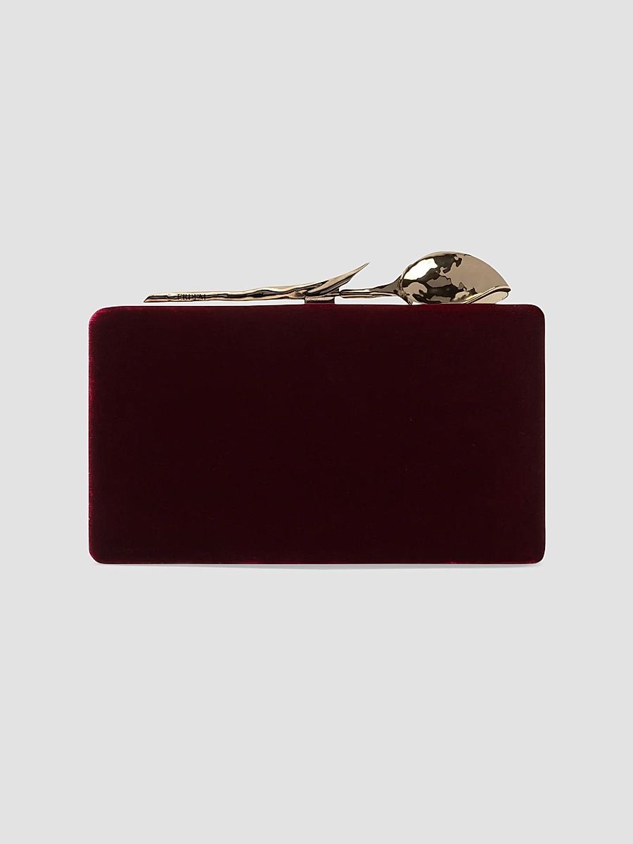 Women's Bloom Minaudière Clutch - Merlot