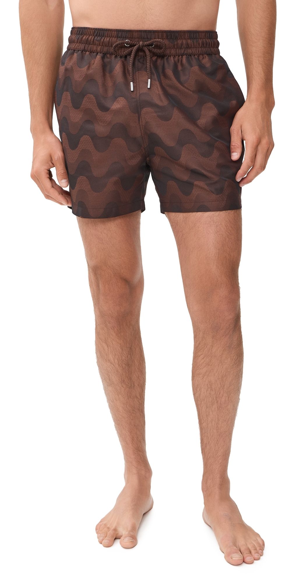 Frescobol Carioca Rio Sport Copacabana Jacquard Swim Trunks 4 Cacao XL