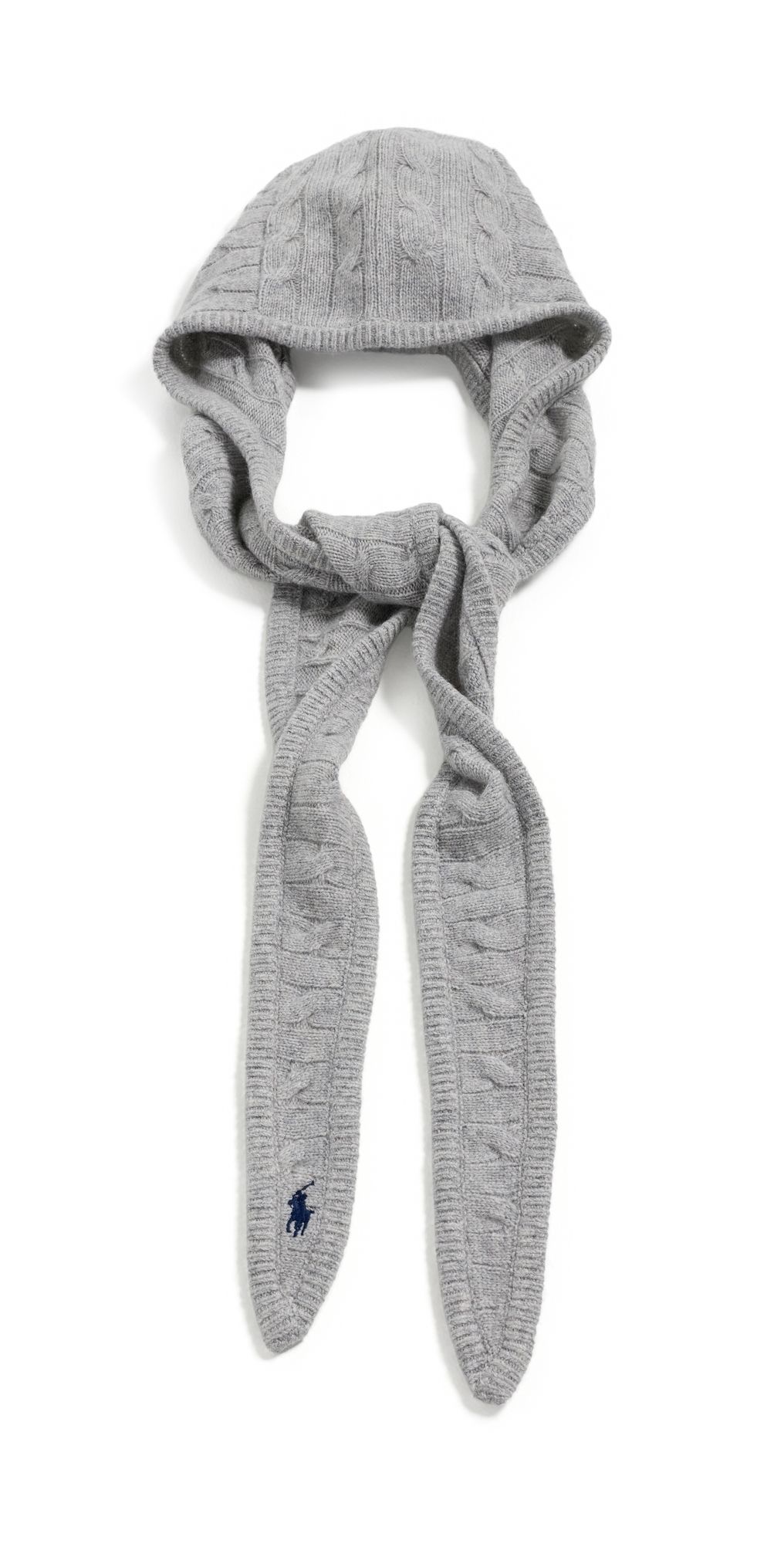 Polo Ralph Lauren Cable Hoodie Wrap Grey One Size