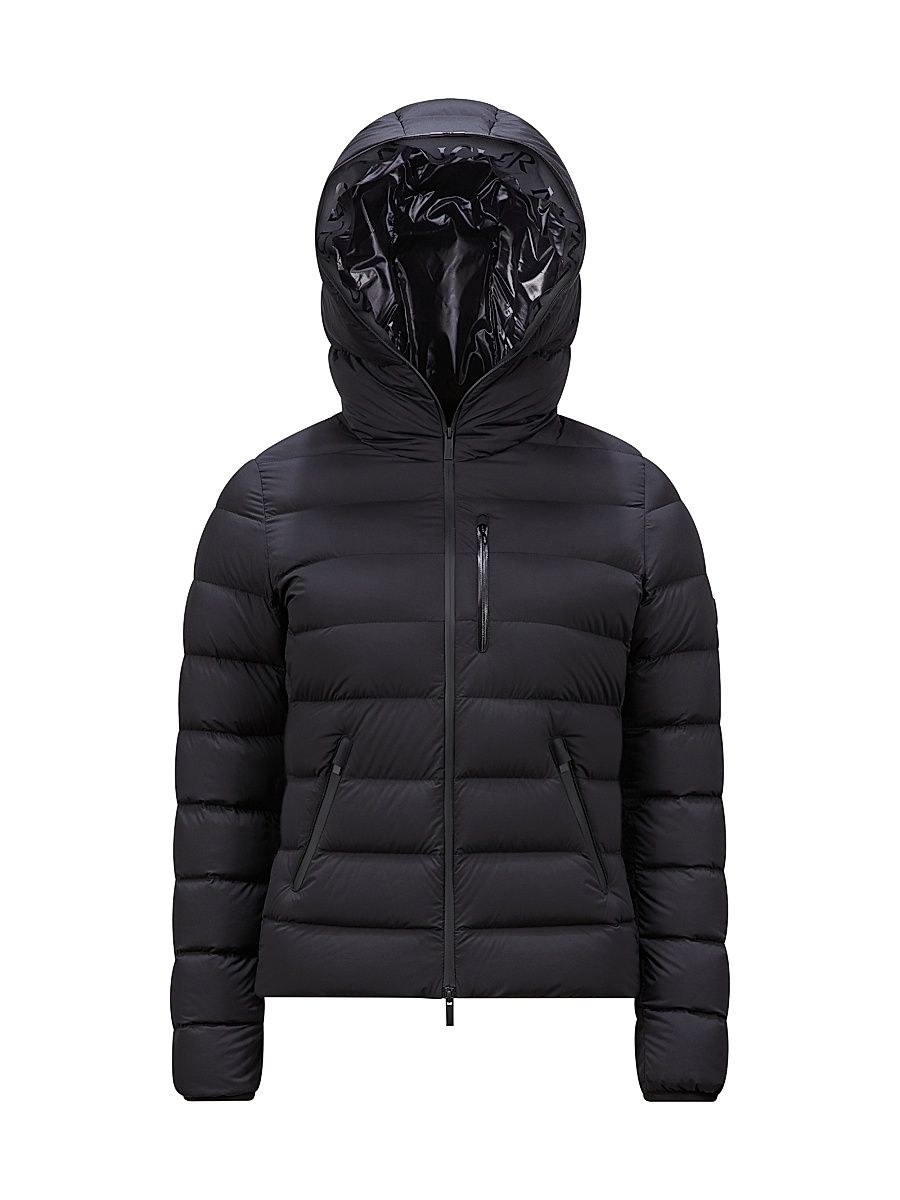 Women's Herbe Hooded Short Down Jacket - Black - Size XXL