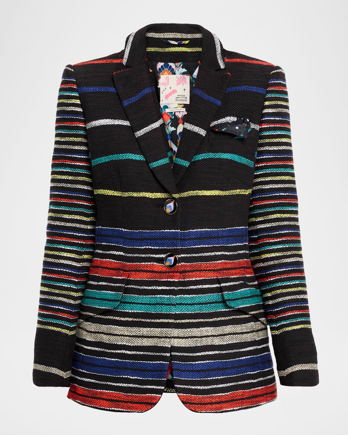 Striped Cotton-Blend Single-Breasted Blazer