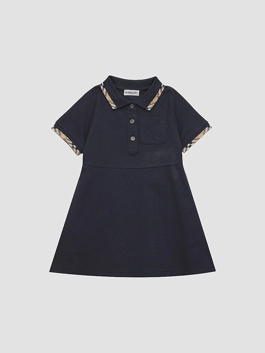 Burberry Girl's Baby Girl's, Little Girl's & Girl's Romola Cotton Piqué Polo Shirt Dress - Navy - Size 6 Months