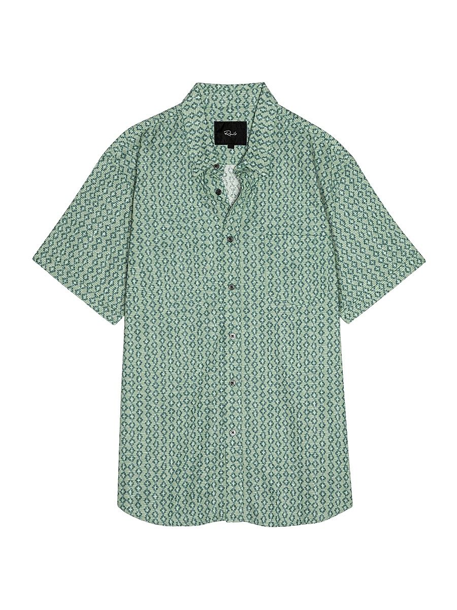 Men's Carson Wavy Short-Sleeve Shirt - Wavy Batik Coast - Size XXL