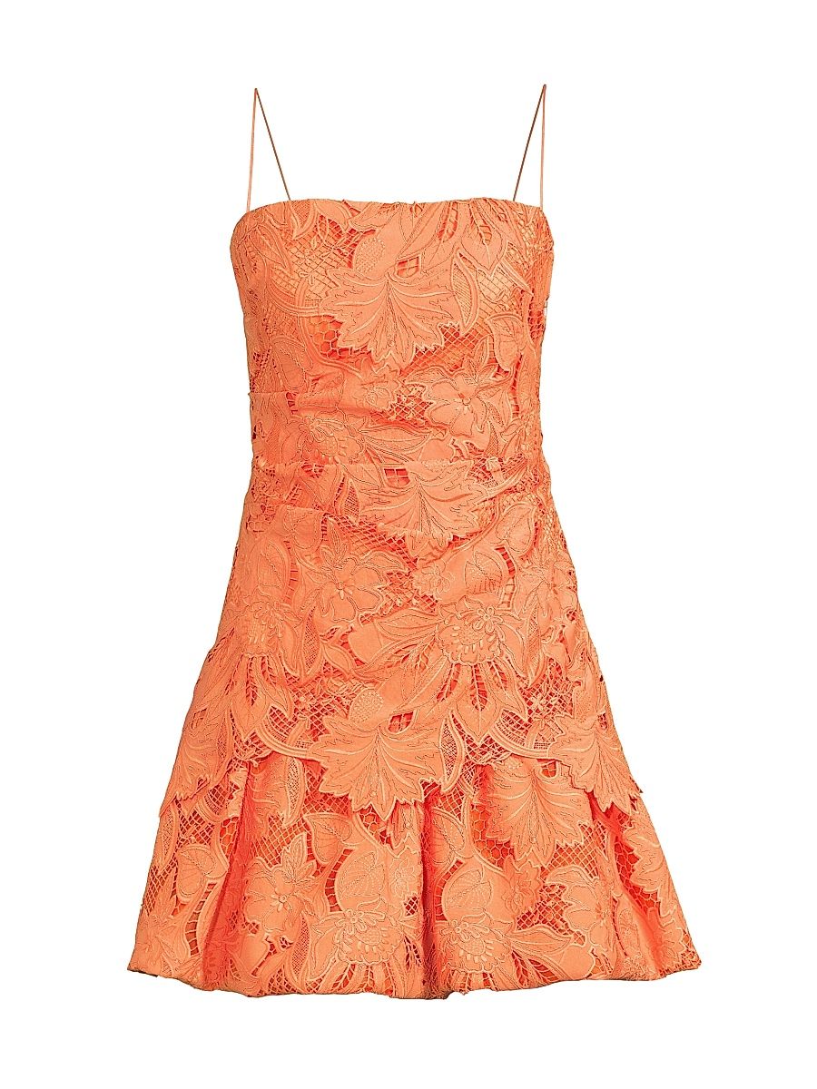 Women's Rhea Lace Minidress - Coral - Size 16