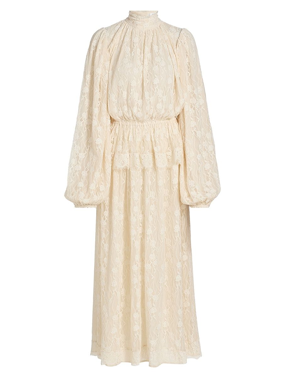 Women's Outlander x Ronny Kobo Sereia Lace Maxi Dress - Tea Stain - Size XL