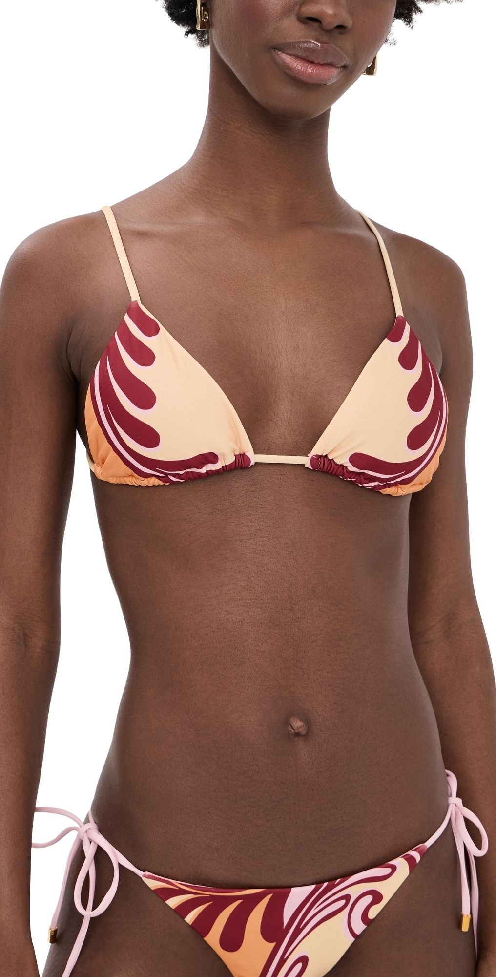 FARM Rio Arabesc Soft Triangle Bikini Top Arabesc Soft Yellow XL