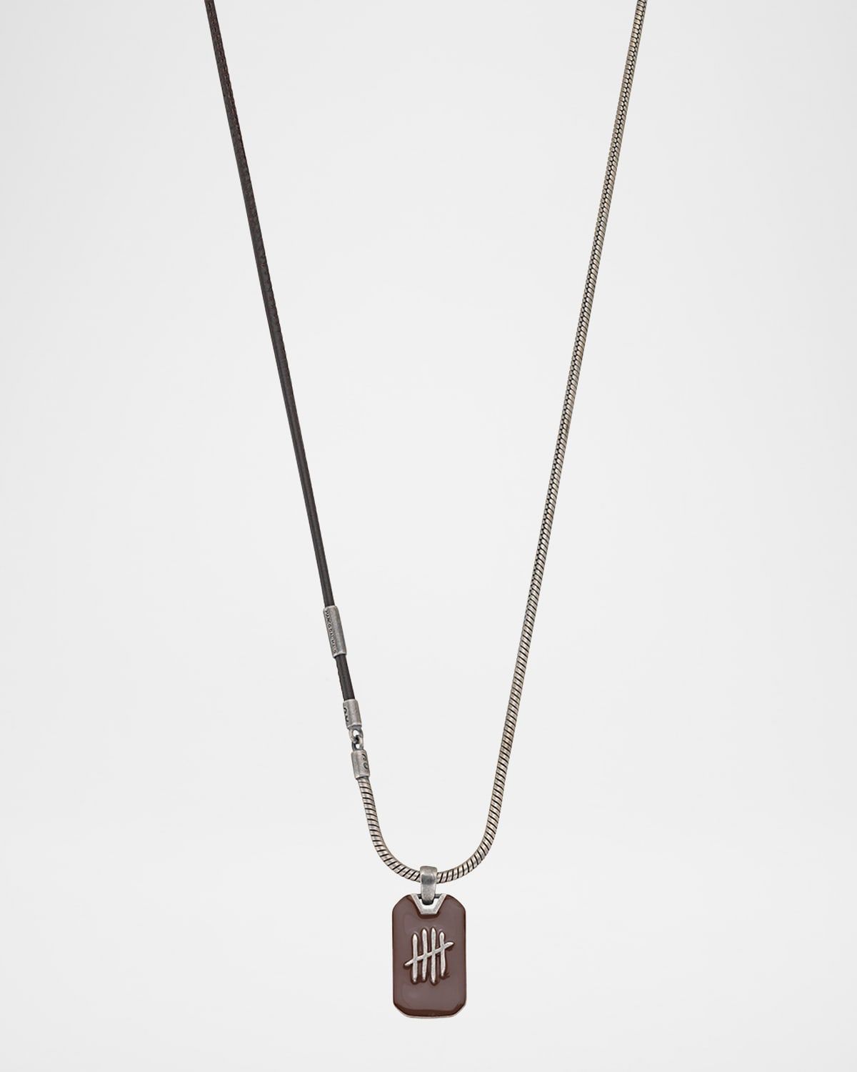 Men & apos;s Triumph Tag Enamel Pendant Necklace