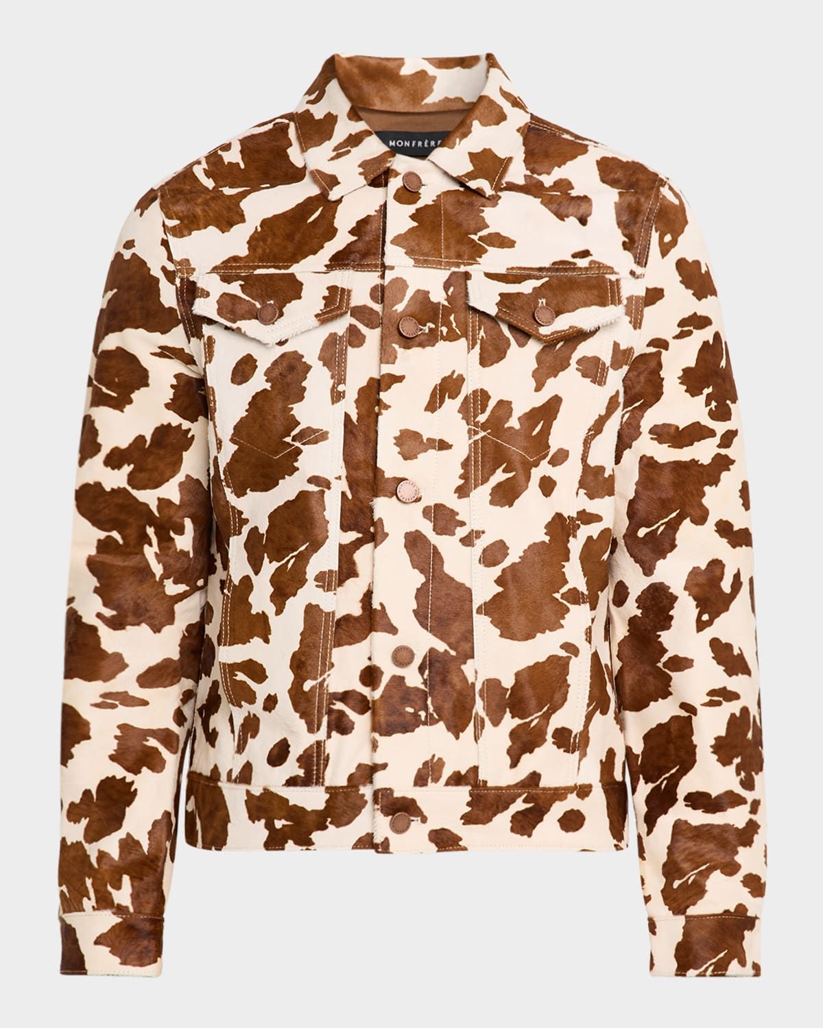 Men & apos;s Dean Cowhide Leather Trucker Jacket