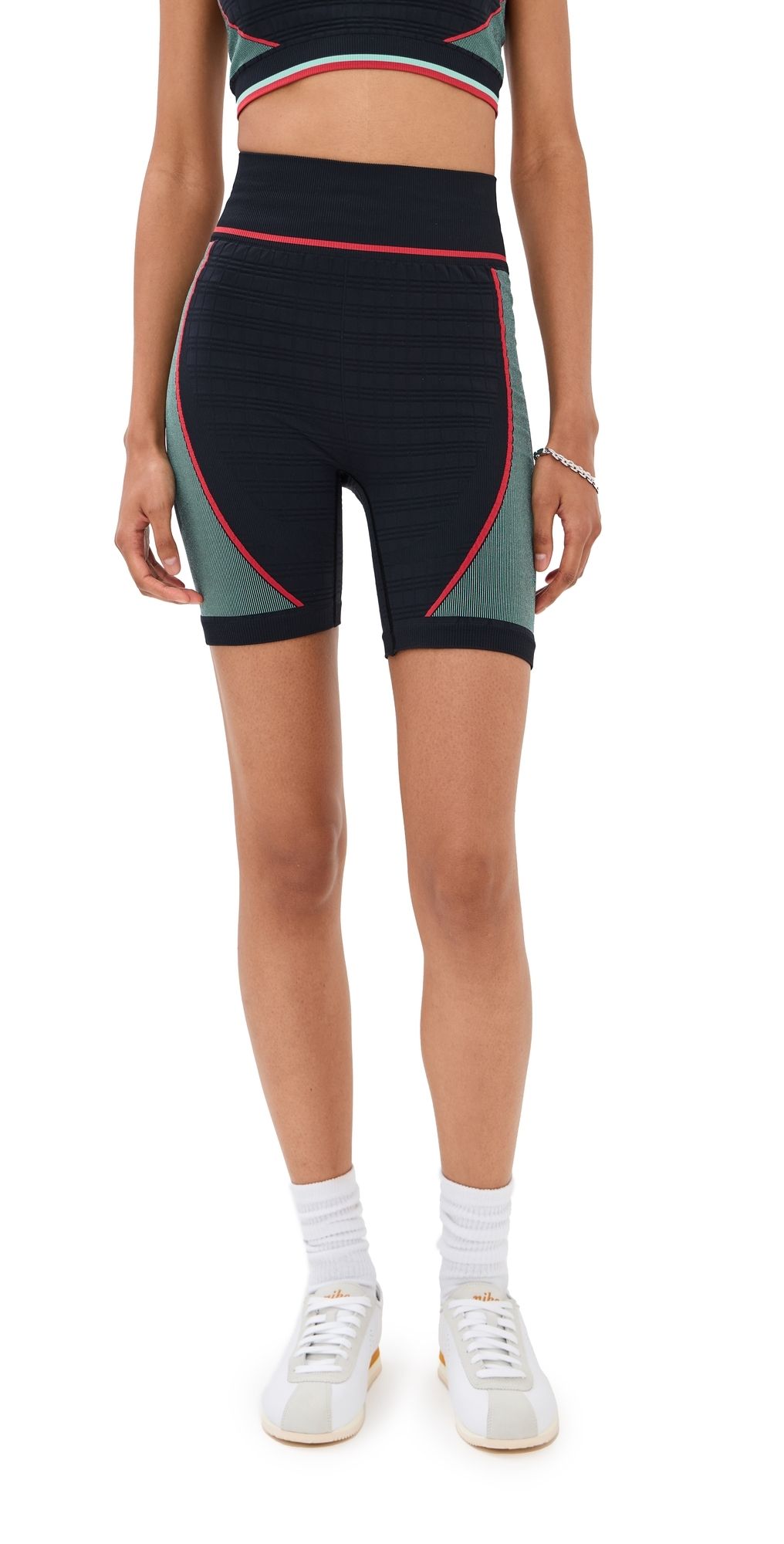 Casablanca Womens Seamless Shorts Black/Mint L/XL
