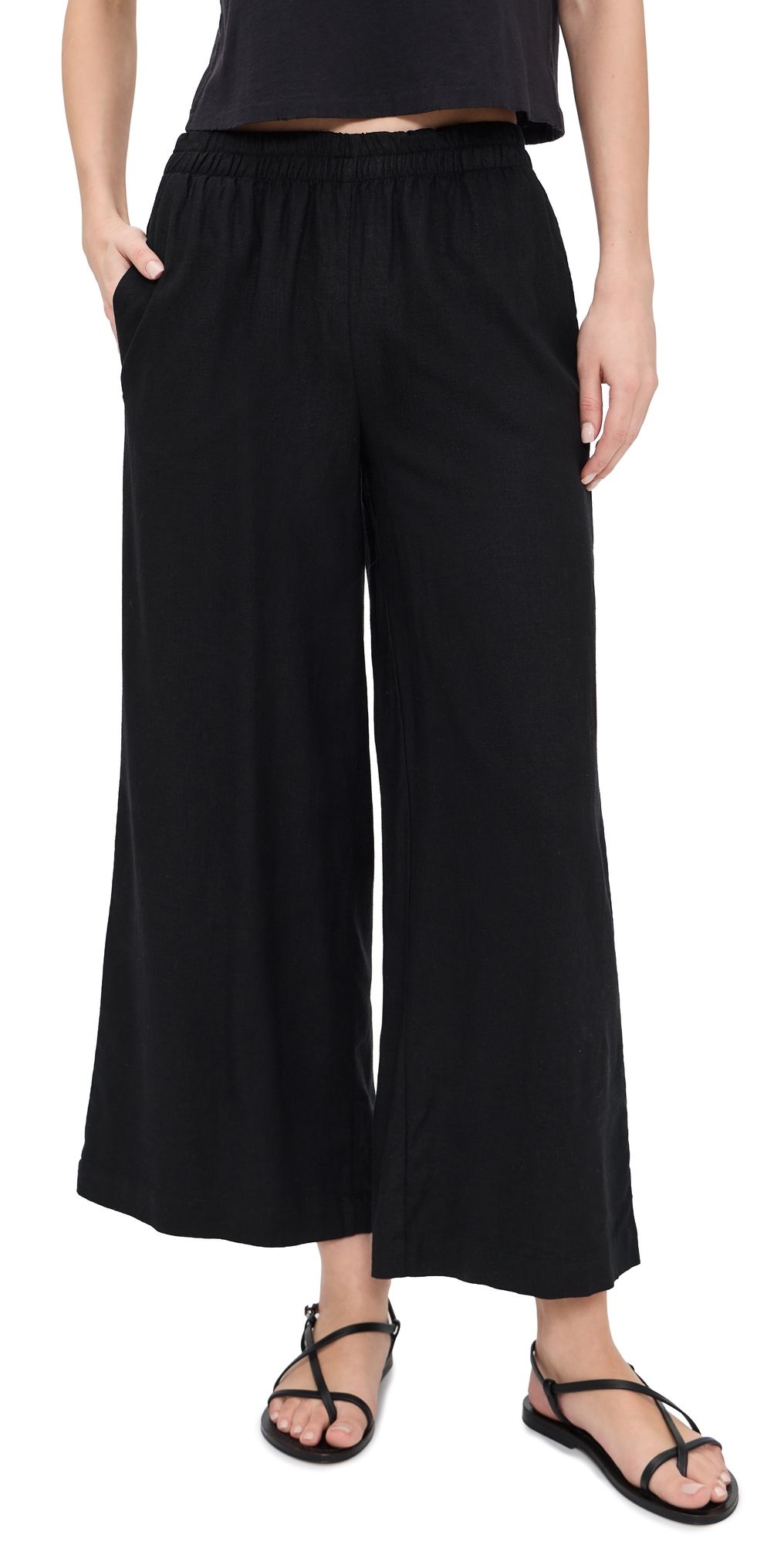 Z Supply Scout Linen Pants Black S