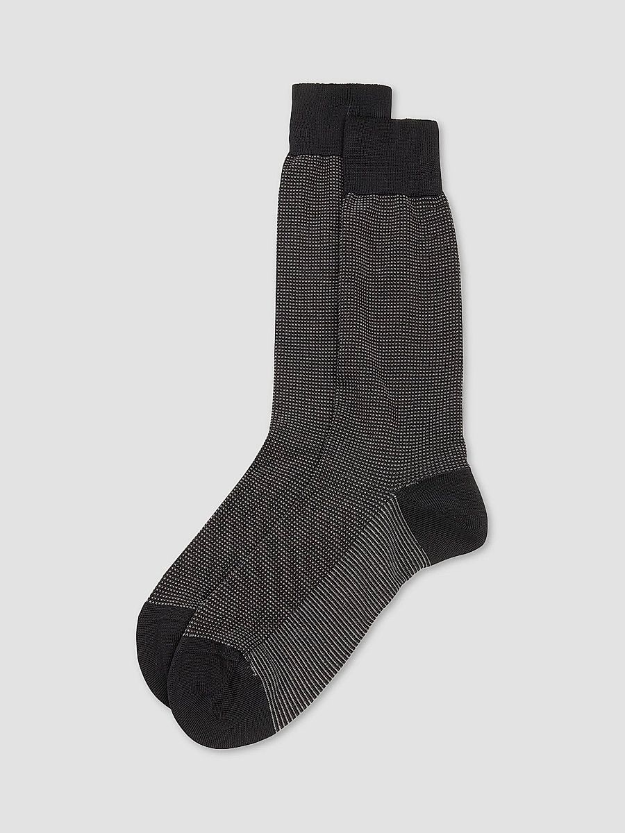 Men Tewkesbury Fil d'Ecosse Socks - Black - Size Medium