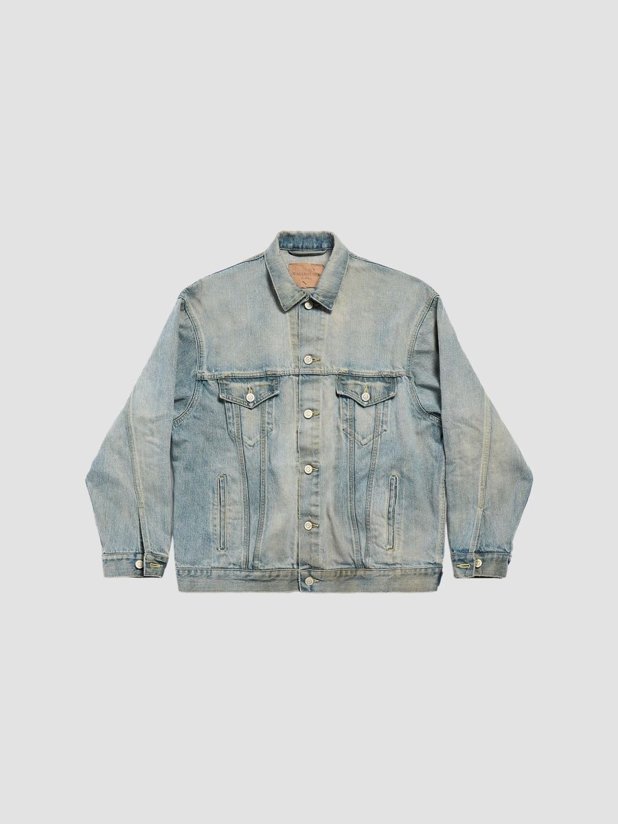 Balenciaga Women's Jacket Regular Fit - Heather Grey Blue - Size XS