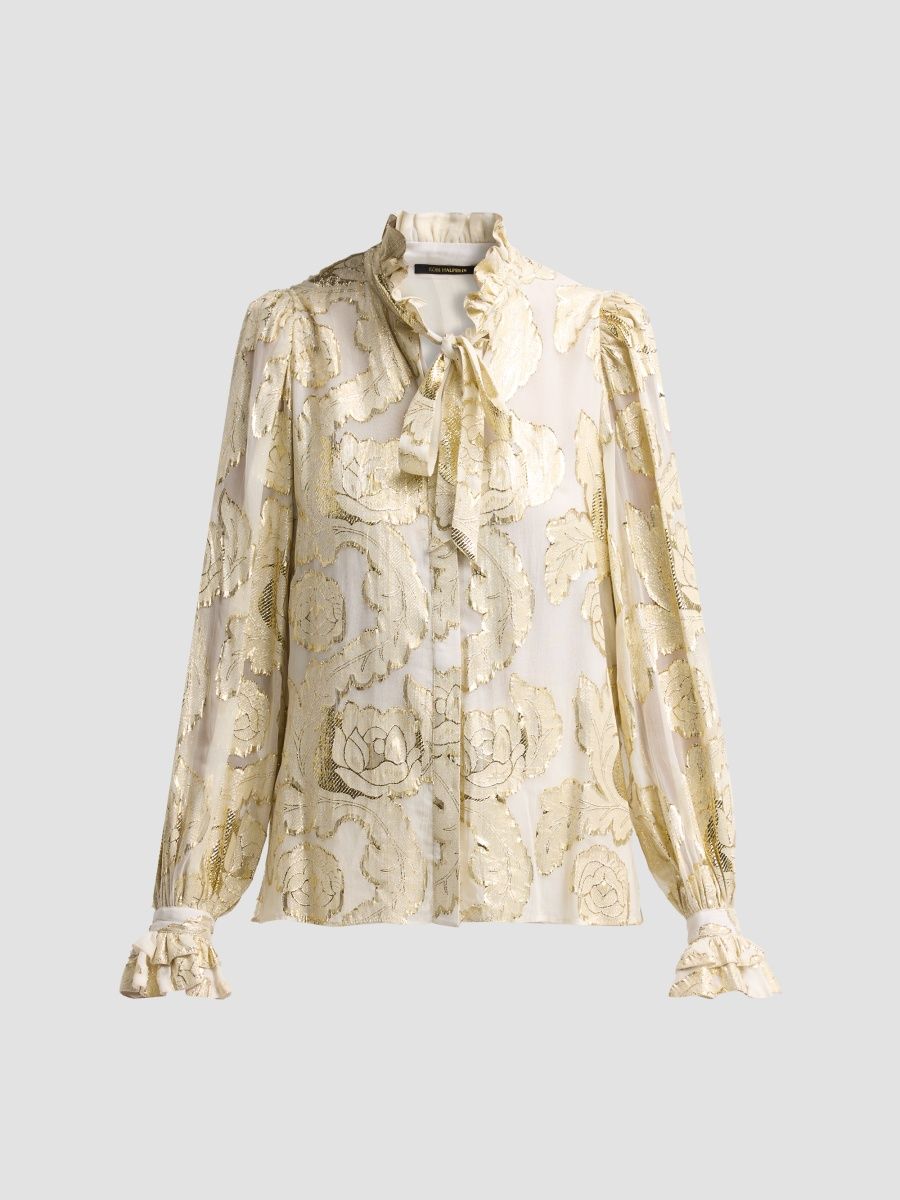 Kobi Halperin Women's Niosha Jacquard Blouse - Ivory - Size XS