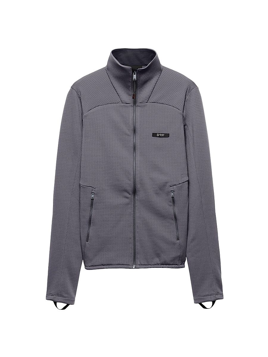 Men's Technical Fabric Blouson Jacket - Grey - Size XL