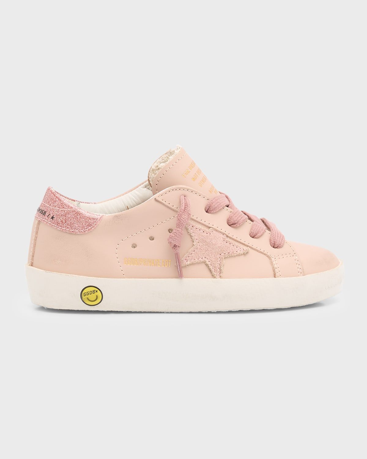 Girl & apos;s Superstar Pink Suede Low-Top Sneakers, Kids