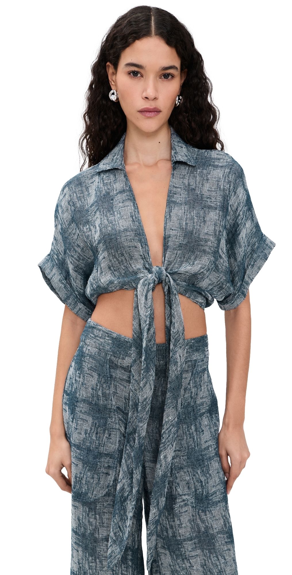 JBQ Chiara Top Blue Beige XS