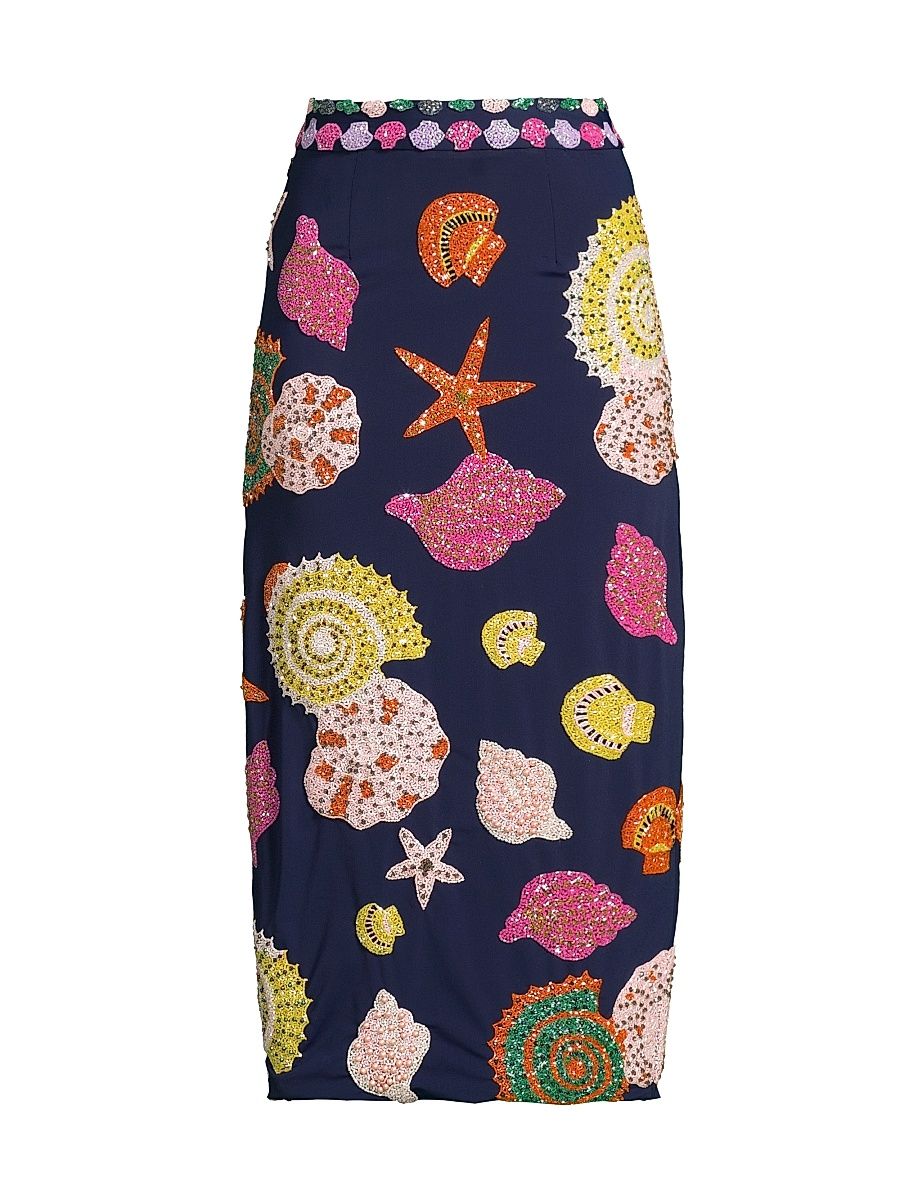 Women's New York Midi-Skirt - Navy Blue - Size Large