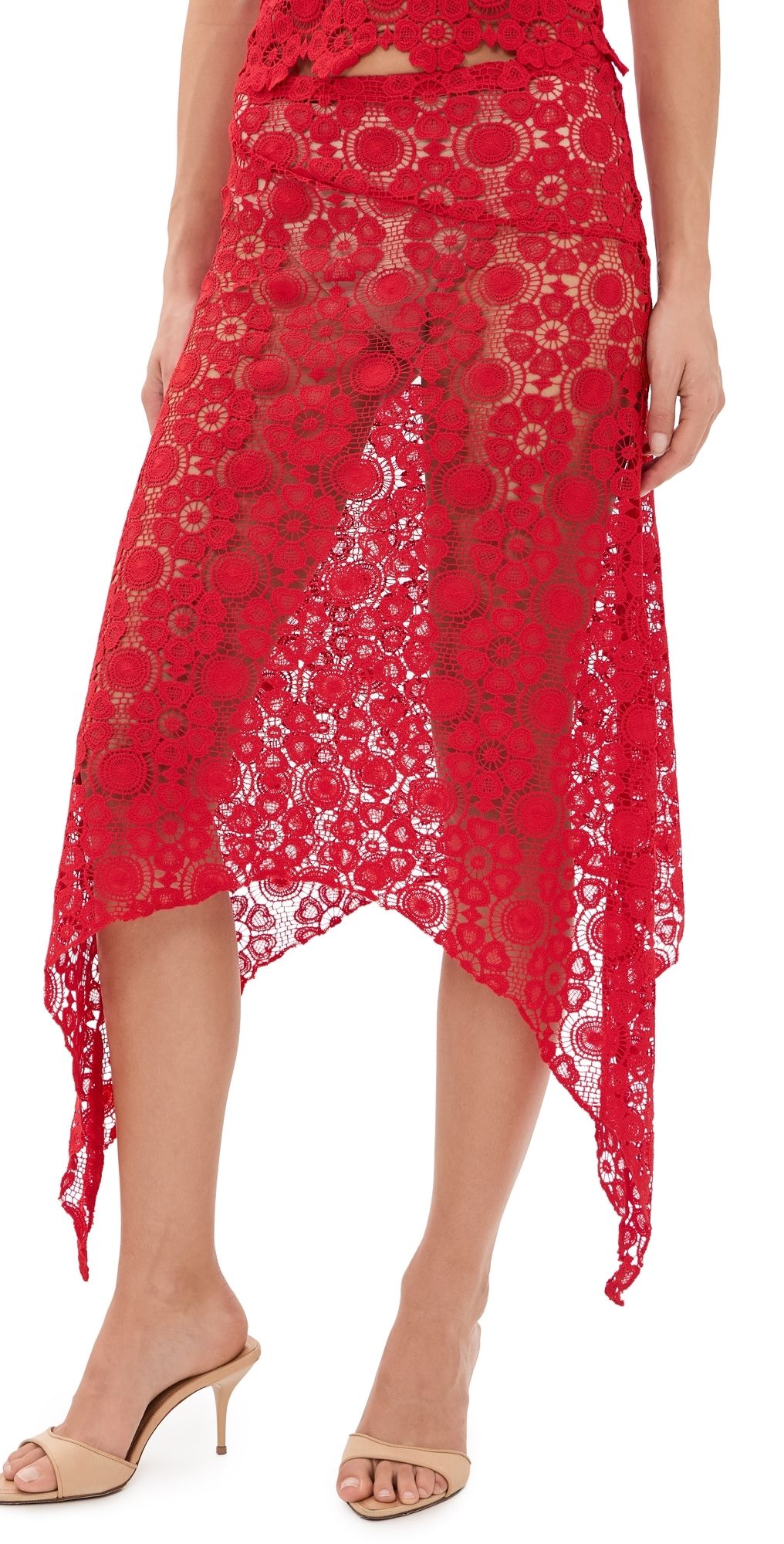 Lioness Trophy Midi Skirt Rouge XL