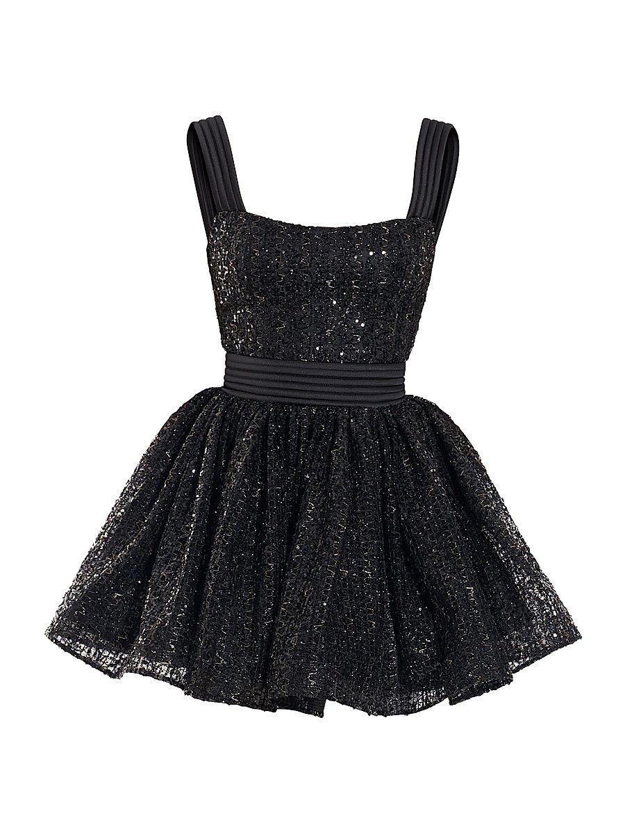 Women's The Bertolini Sequined Corset Minidress - Black - Size 14