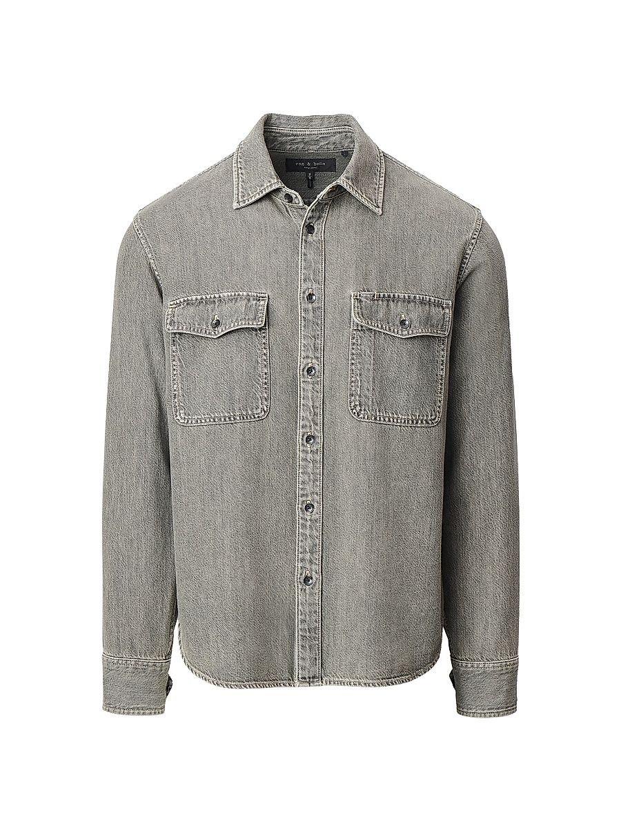 Men's Jack Infuse Denim Shirt - Grey Olive - Size XXL