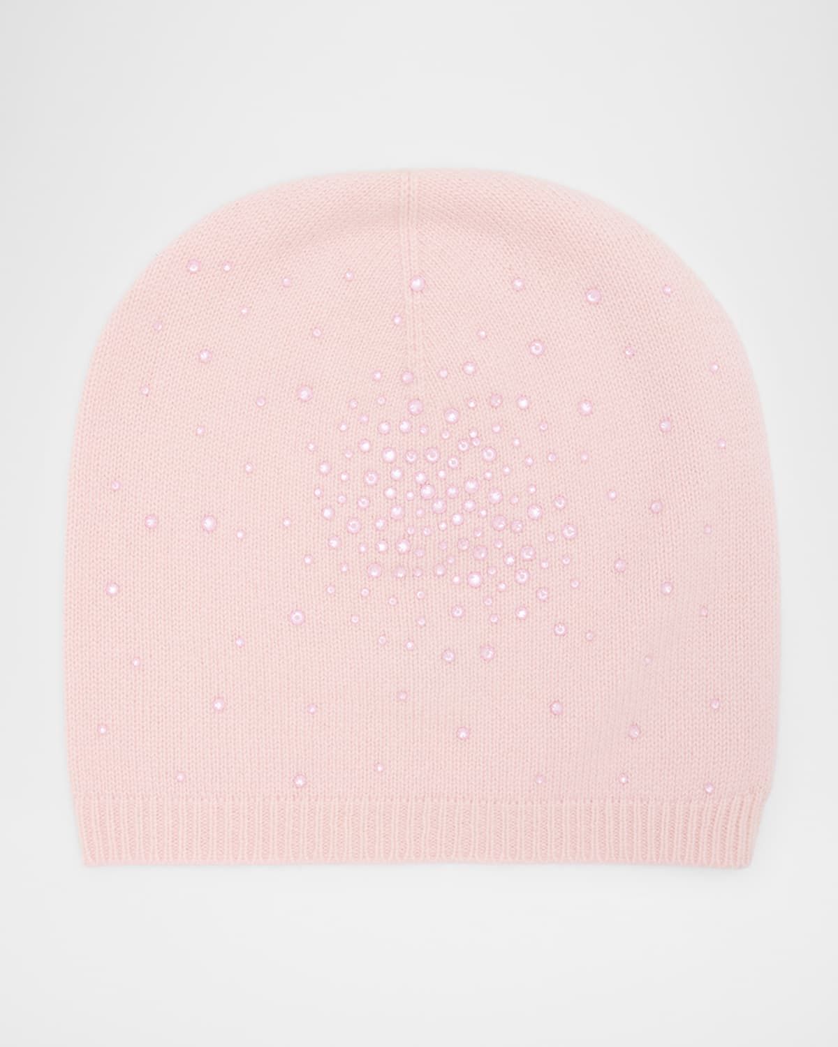 Crystal-Embroidered Cashmere Beanie