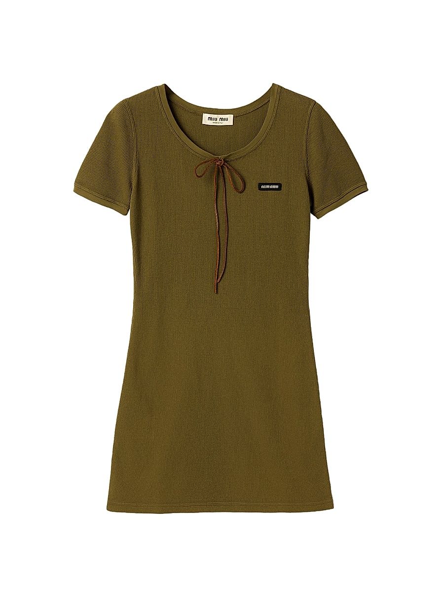 Women's Cotton Dress - Green - Size Small