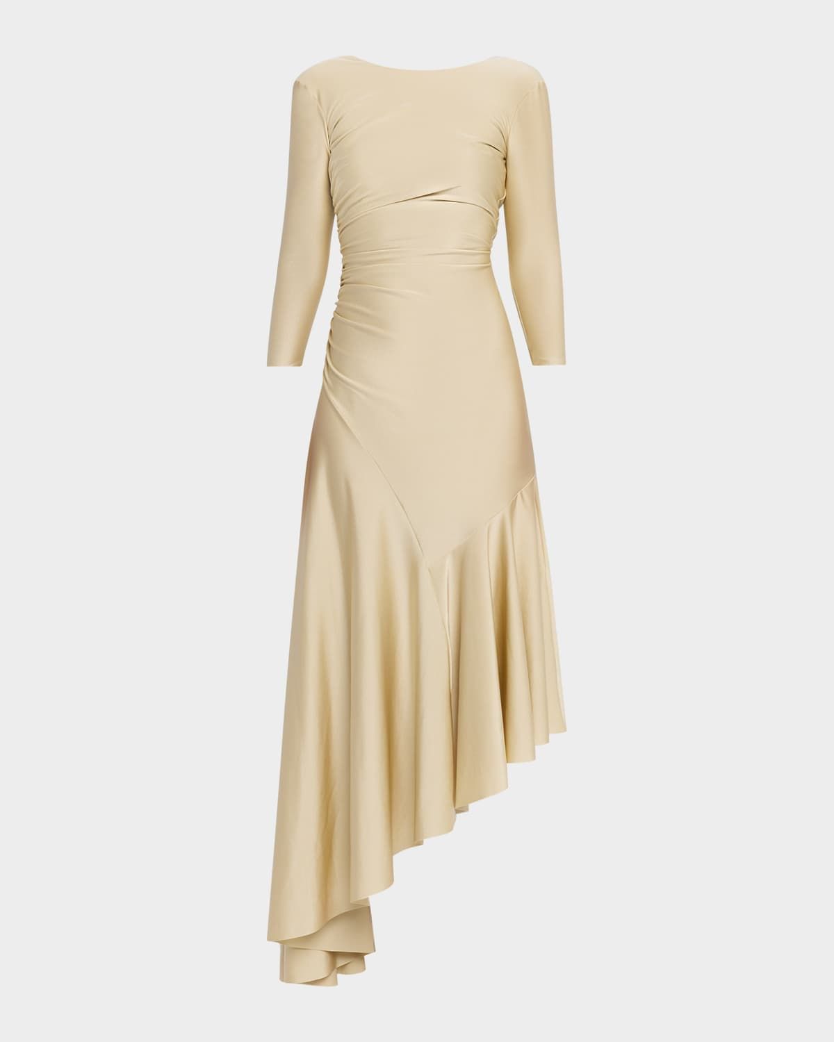 Tanis High-Low Shimmer Midi Dress