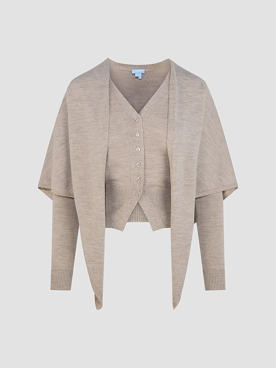 Hill House Home Women's The Amal Cardigan - Taupe - Size XL