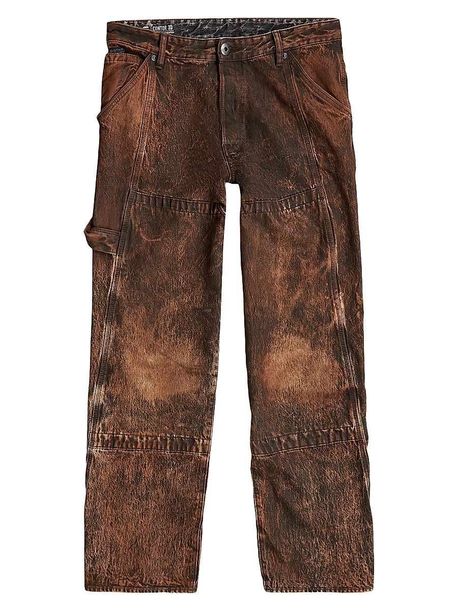 Men's Contor 3D Washed Carpenter Jeans - Faded Cognac Skin - Size 33